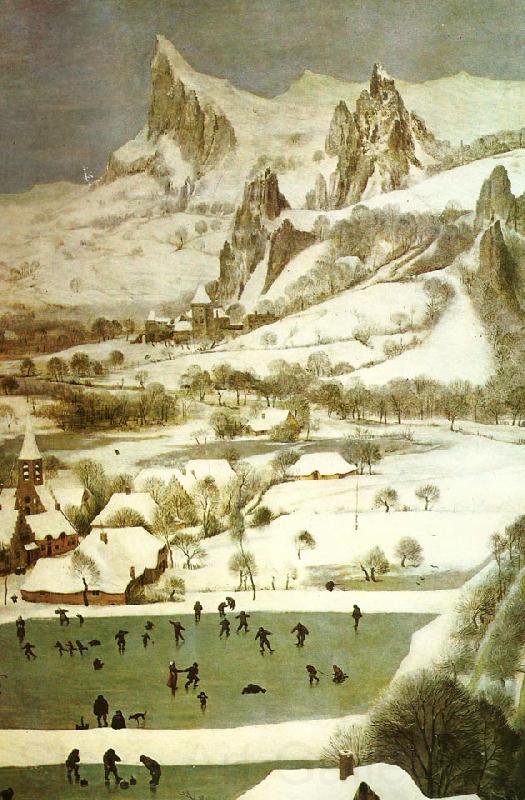 Pieter Bruegel detalj fran jagarna i snon,januari Norge oil painting art